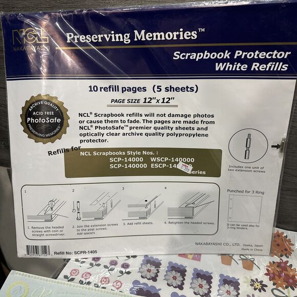 Large Vintage / Y2k Scrapbook Lot 35 Sheets & Two New Refills - Picture 3 of 16